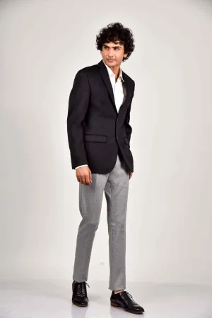 Black Knitted Premium Blazer