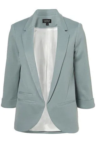 Blazer women autumn Candy Color Rolled up Sleeve boyfriend Style no buckle blazer feminino Slim Blazer