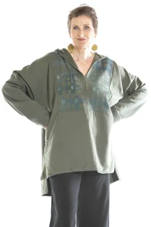 Blue Fish Boxy Hoodie Printed