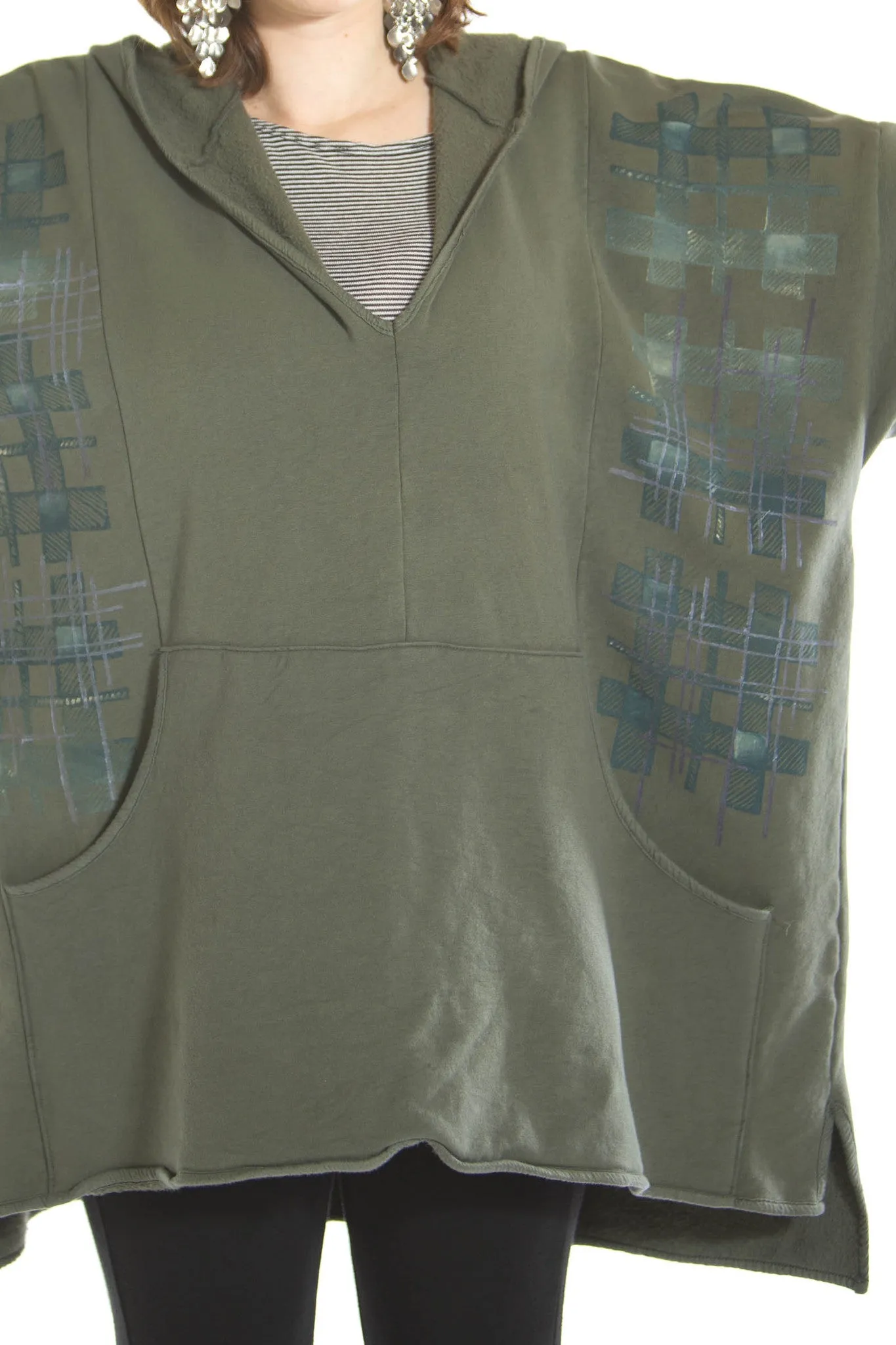 Blue Fish Boxy Hoodie Printed