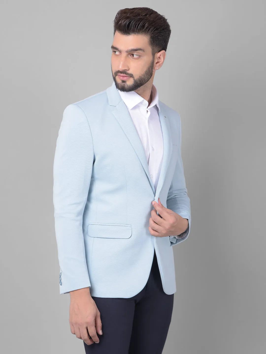 Blue Single Breasted Blazer
