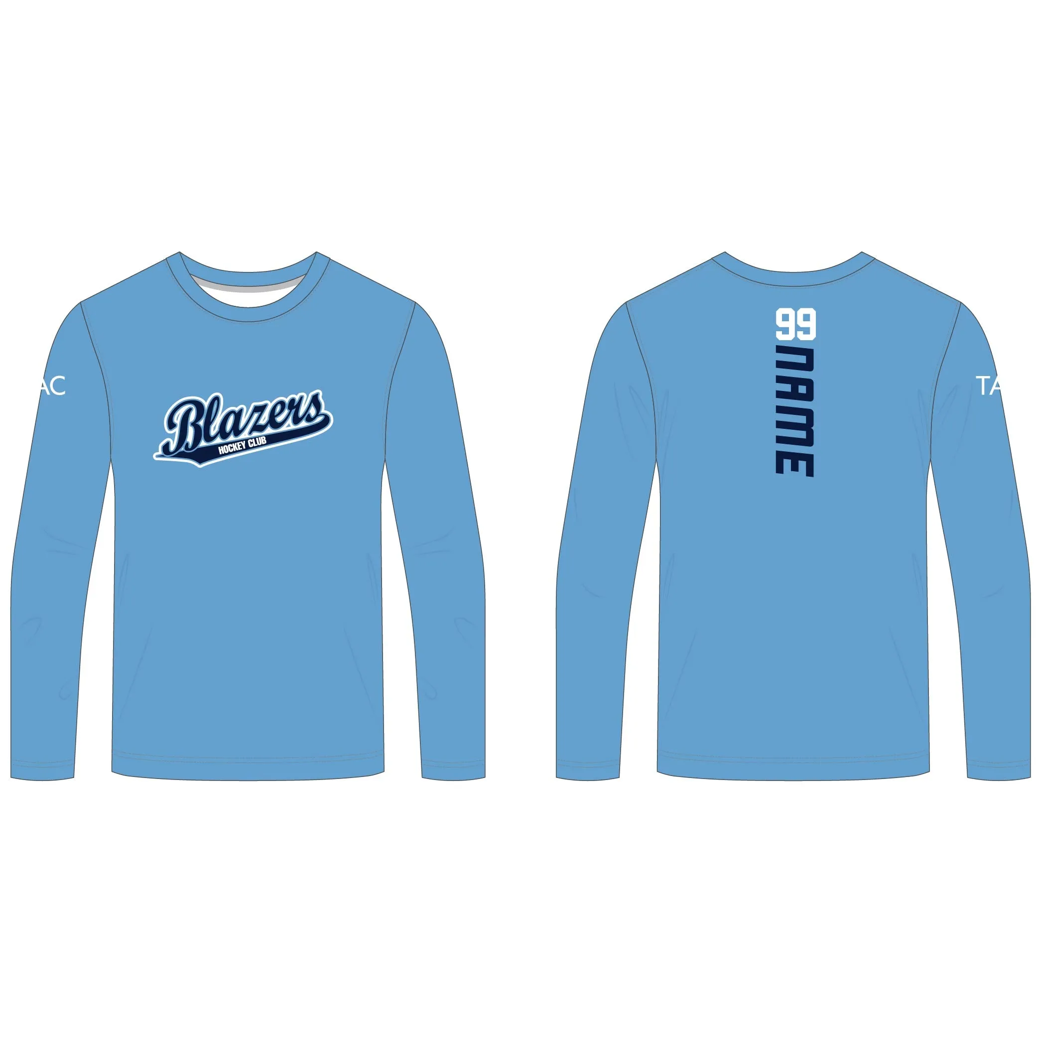 Boch Blazers Carolina Blue Sublimated Long Sleeve Shirt