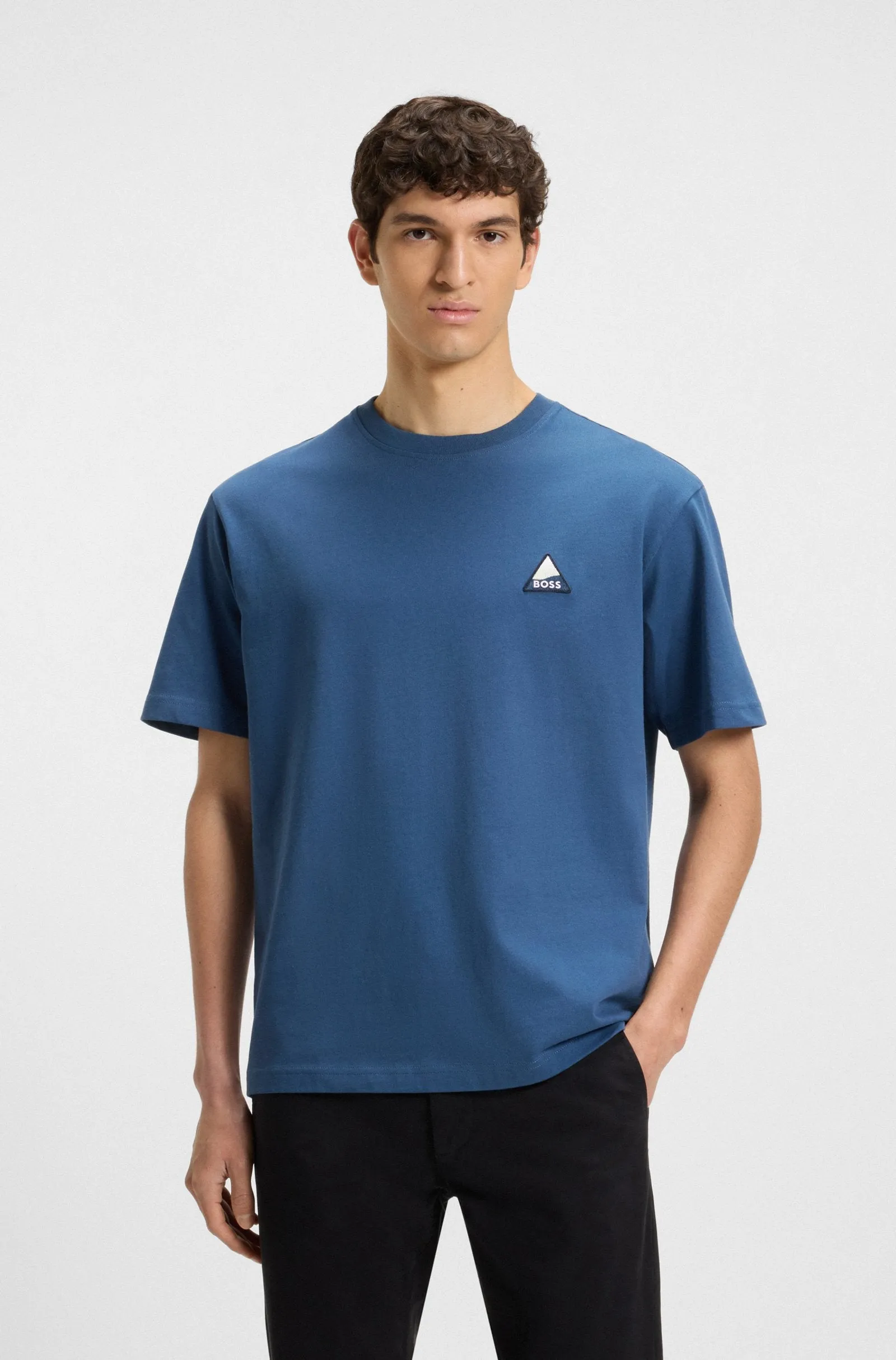 BOSS T-Shirts Relaxed Fit in Cotton - TE_FISHPATCH 10260136 01-50539195