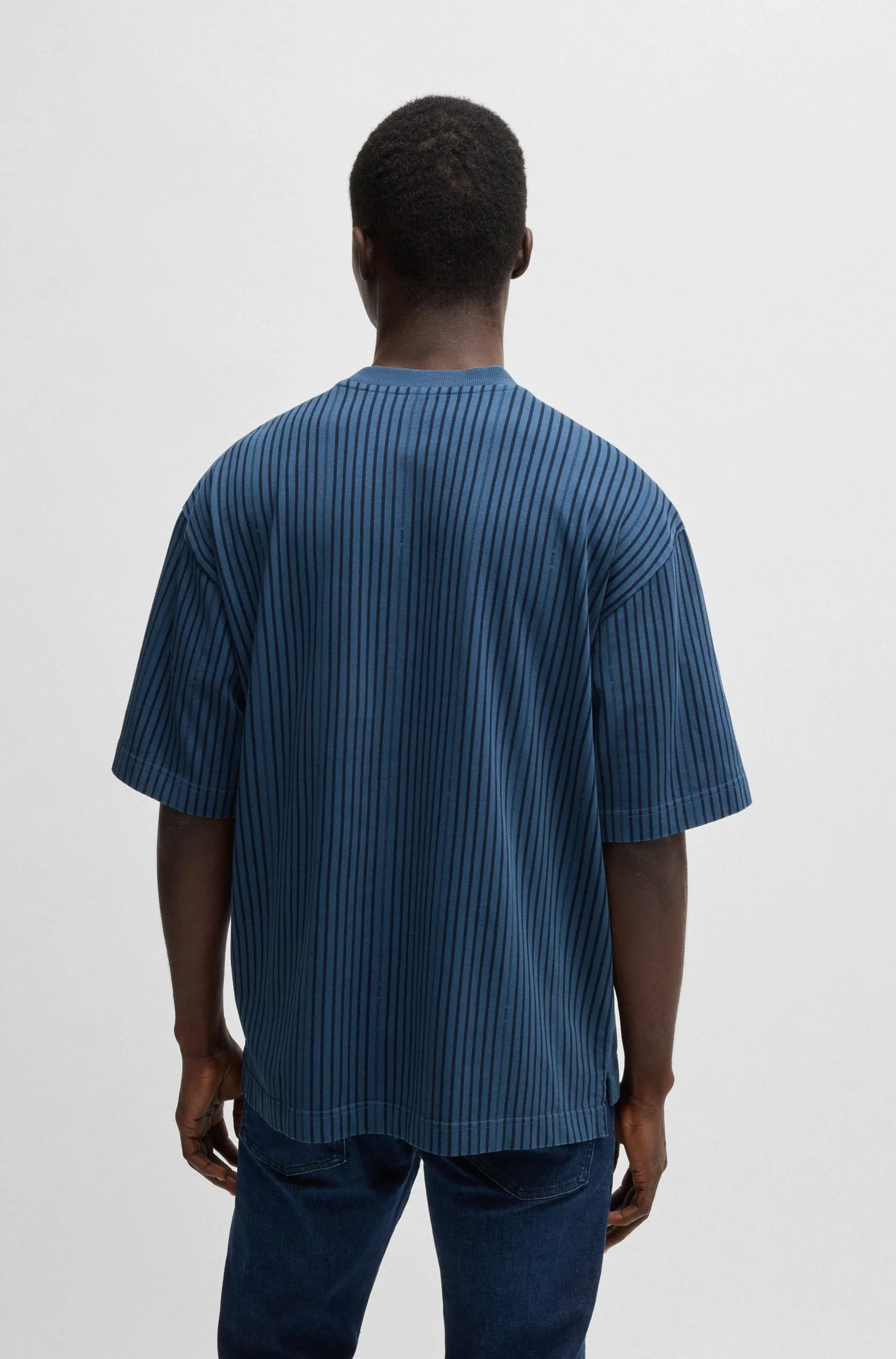 BOSS T-Shirts Relaxed Fit in Cotton - TE_SUMMERSTRIPES 10232789 01-50536765