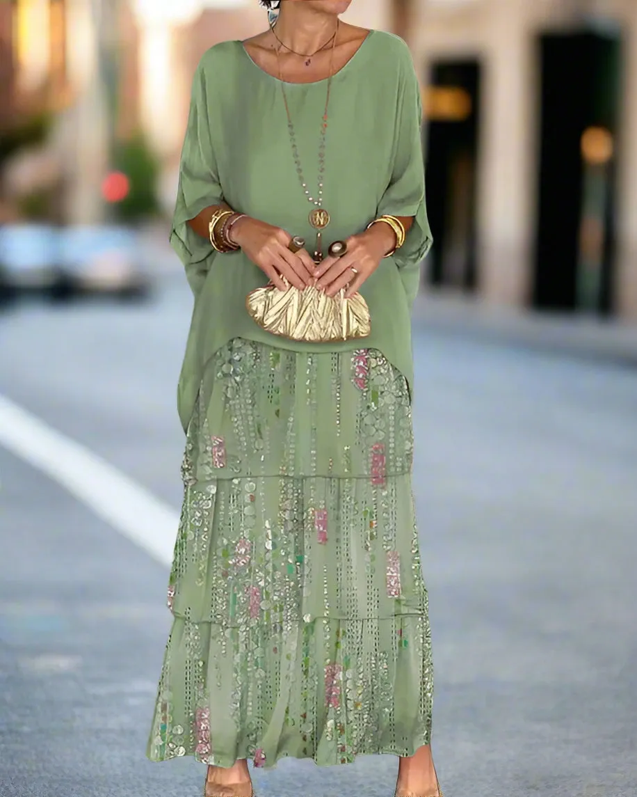 Brianna - Boho Chic Layered Maxi Dress