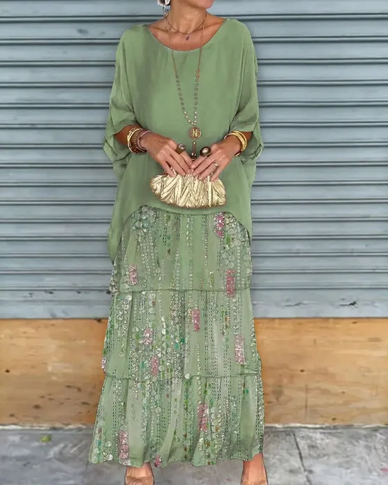 Brianna - Boho Chic Layered Maxi Dress