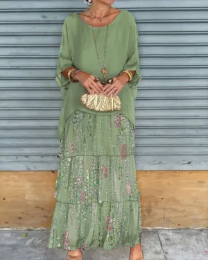 Brianna - Boho Chic Layered Maxi Dress