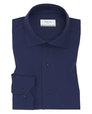 Camisa vestir técnica tailored fit marino