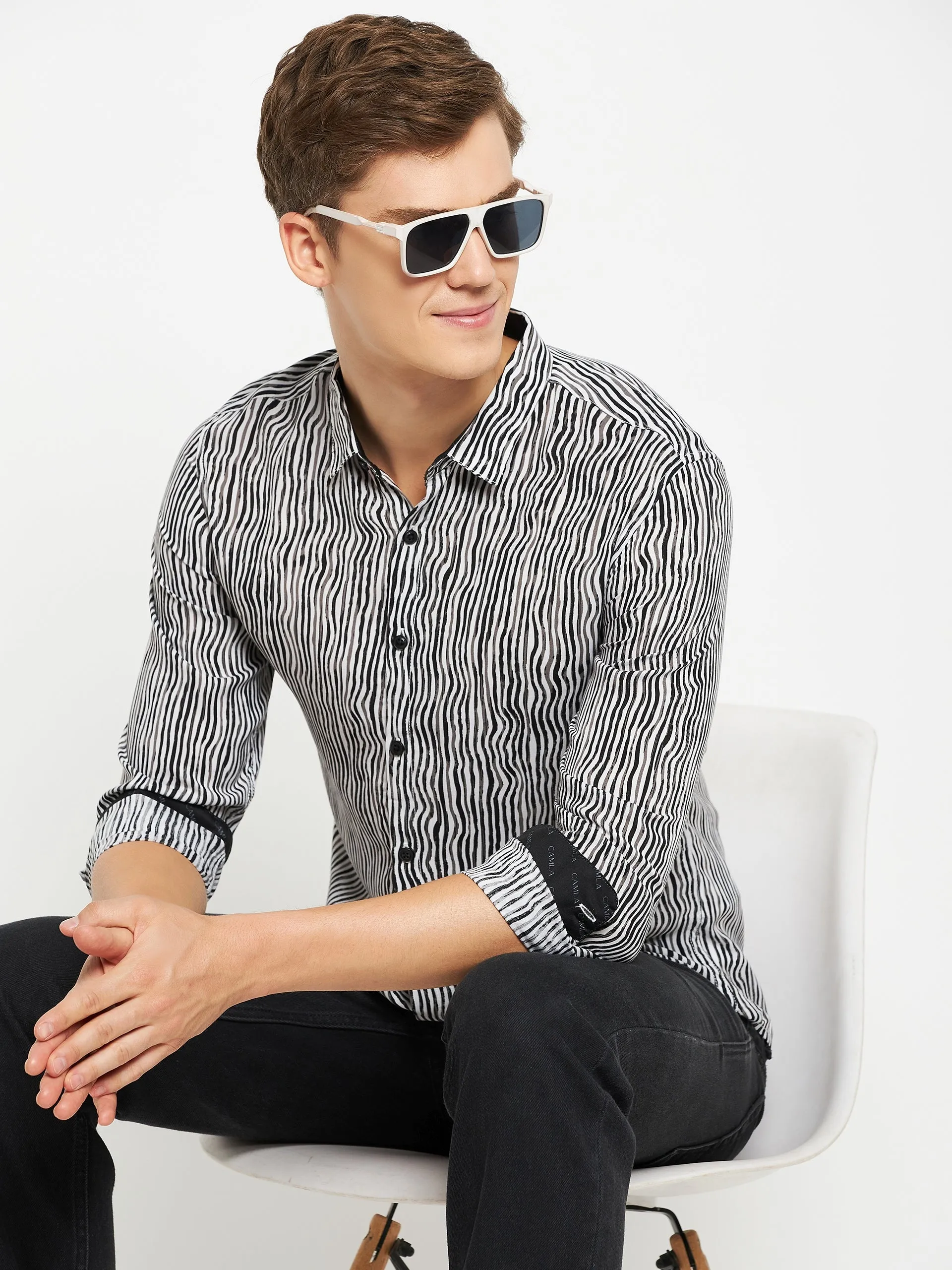 Camla Grey Shirts For Men