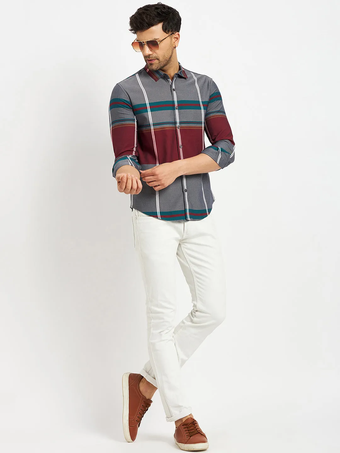 Camla Grey Shirts For Men