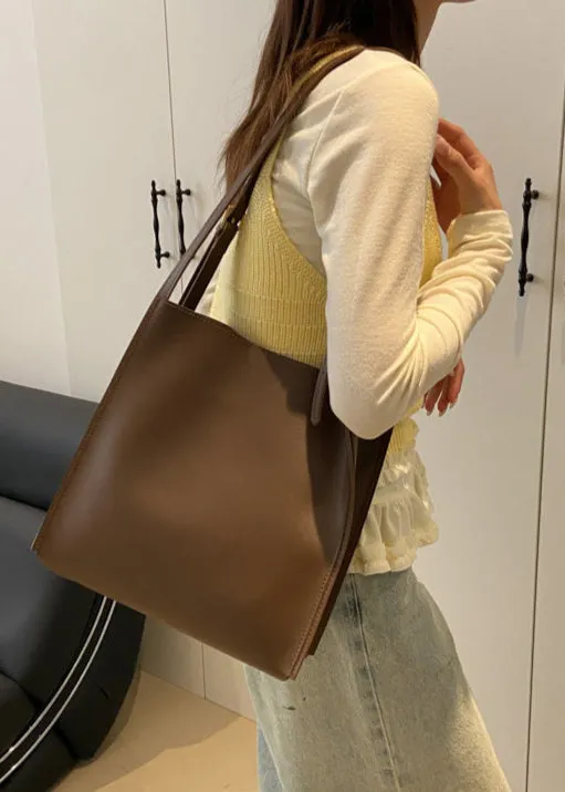 Carrera - Structured PU Leather Tote with Shoulder Strap