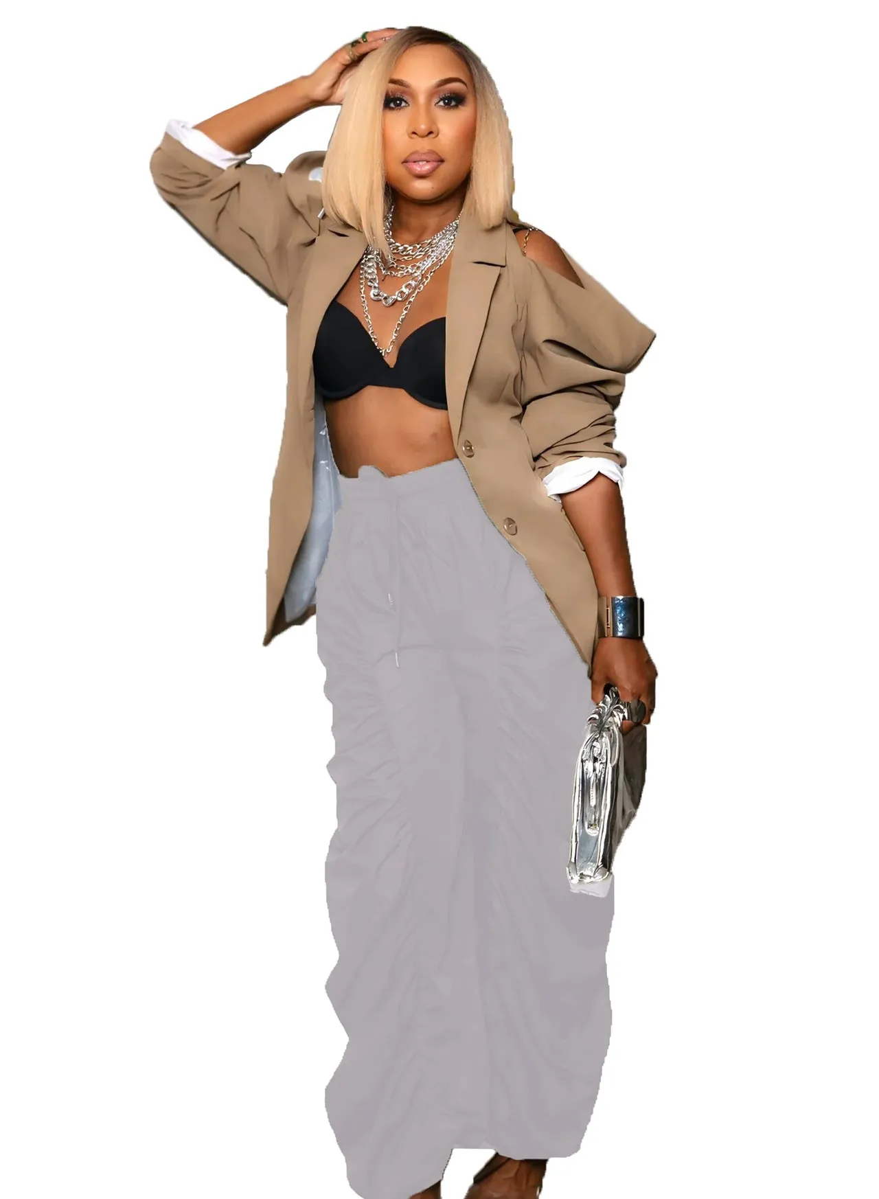 Chic Pleated Loose-Fit Pants with a Stylish Relaxed Silhouette