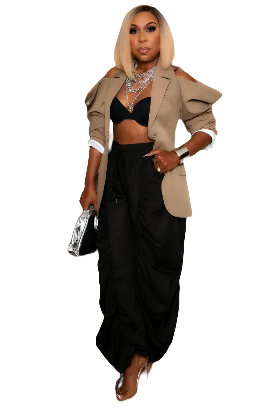 Chic Pleated Loose-Fit Pants with a Stylish Relaxed Silhouette