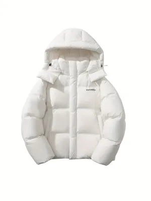 Chic Womens Hooded Jacket Warmth with White Duck Feather