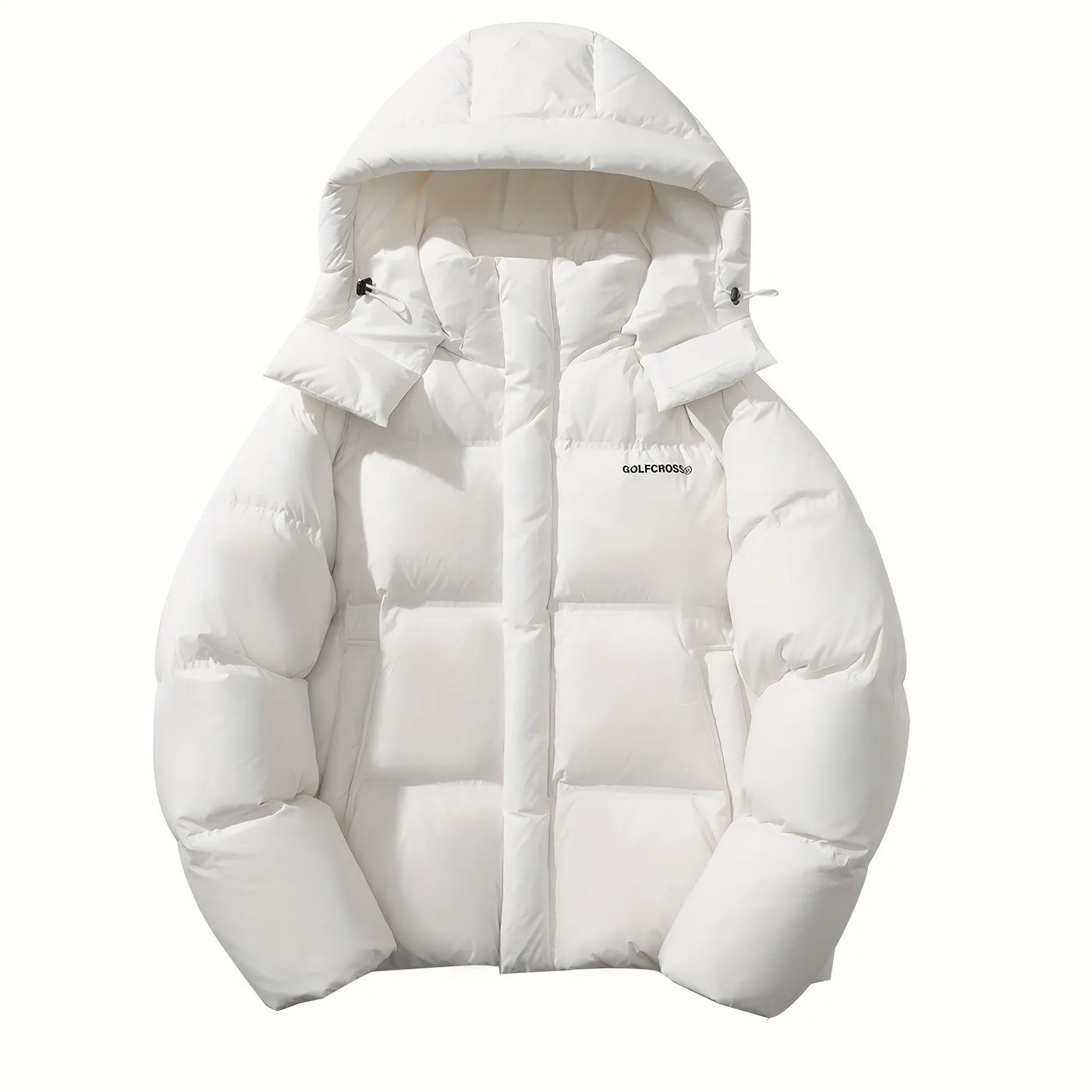 Chic Womens Hooded Jacket Warmth with White Duck Feather