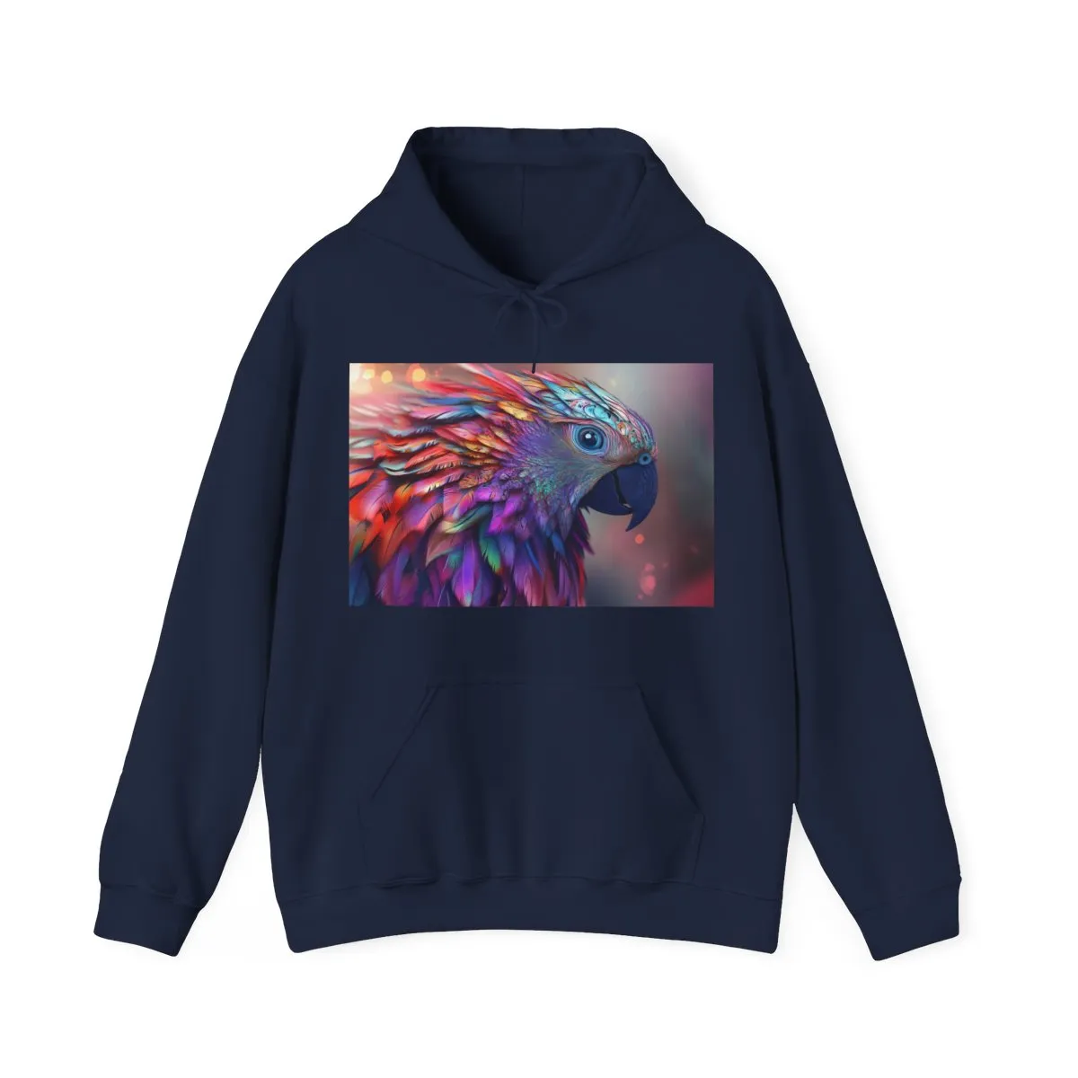 Colorful Fractal Feather Parrot Hoodie