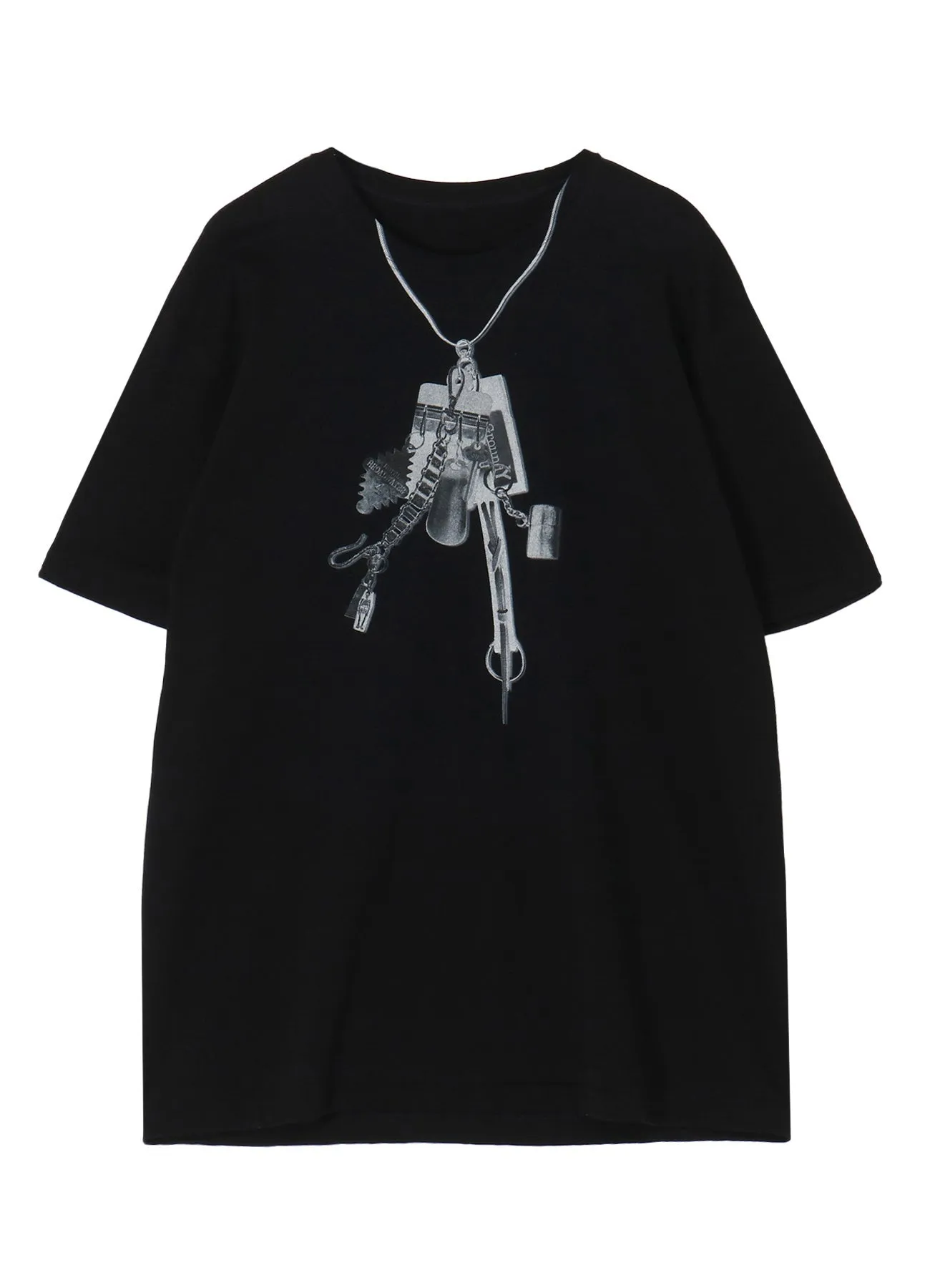 COTTON JERSEY TROMPE-L'OEIL PASSCASE T-SHIRT