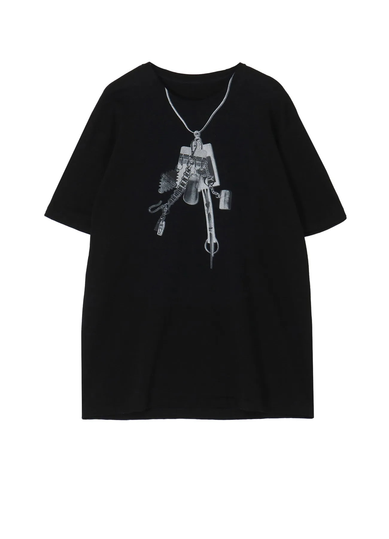 COTTON JERSEY TROMPE-L'OEIL PASSCASE T-SHIRT