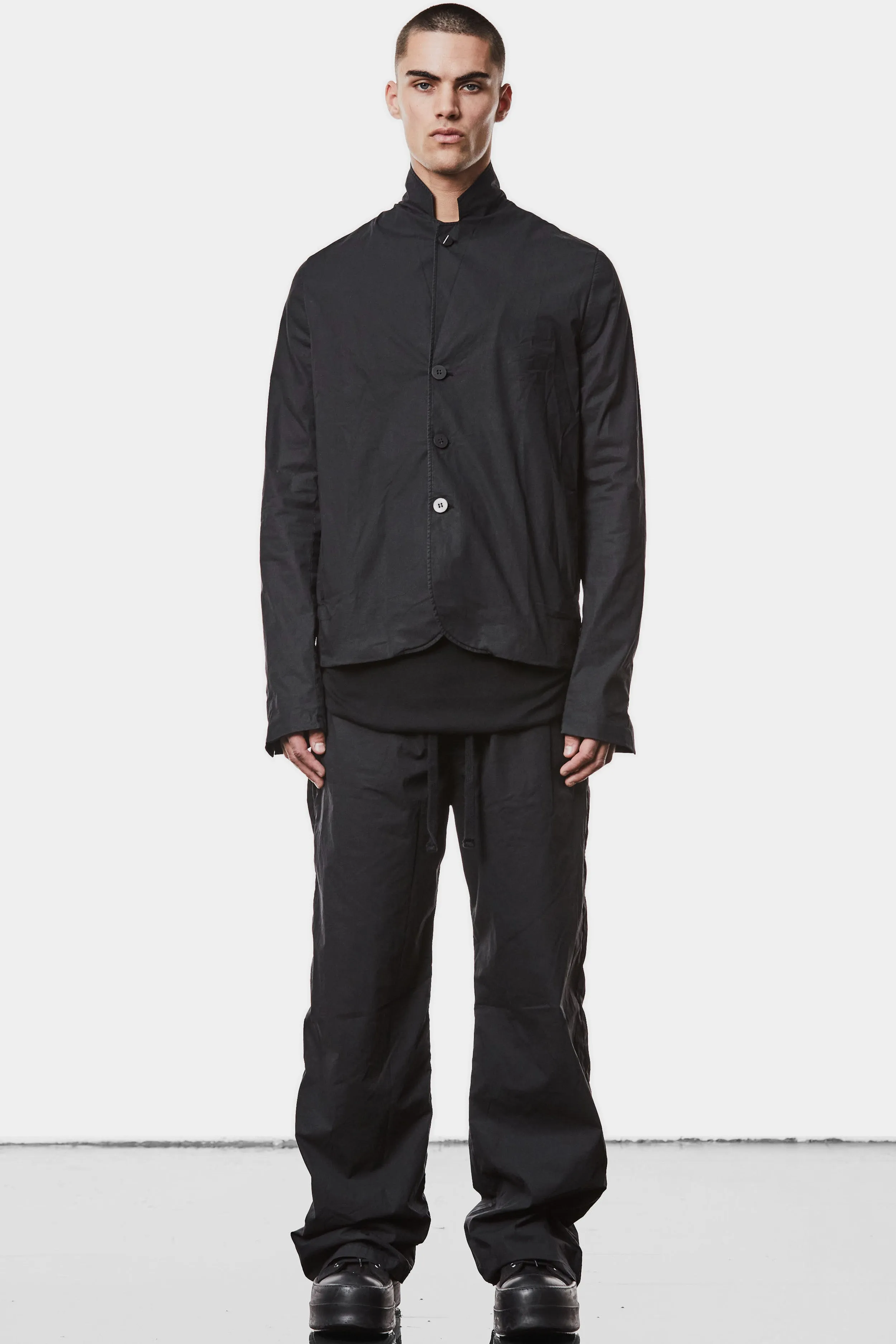 Crushed cotton blazer