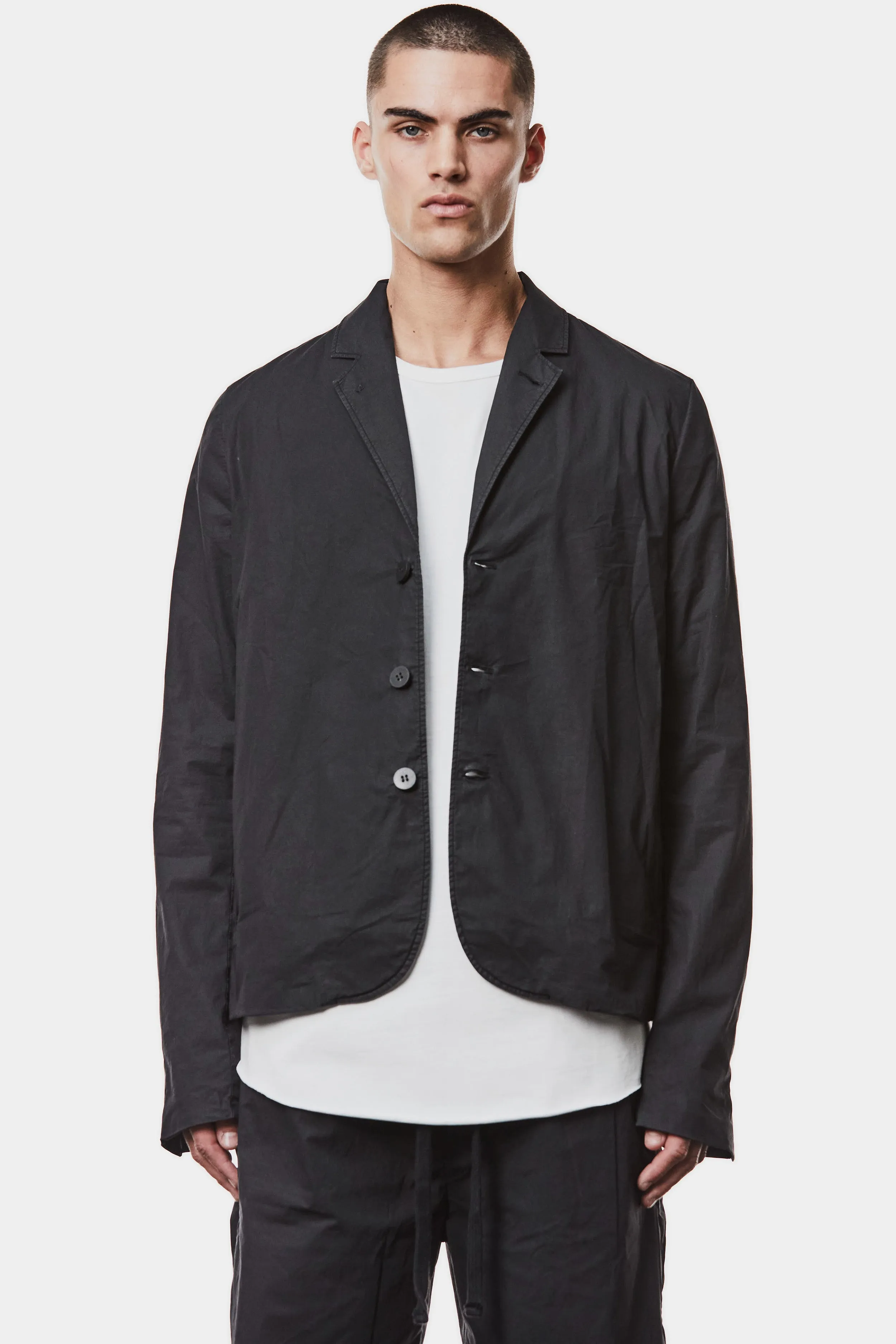 Crushed cotton blazer