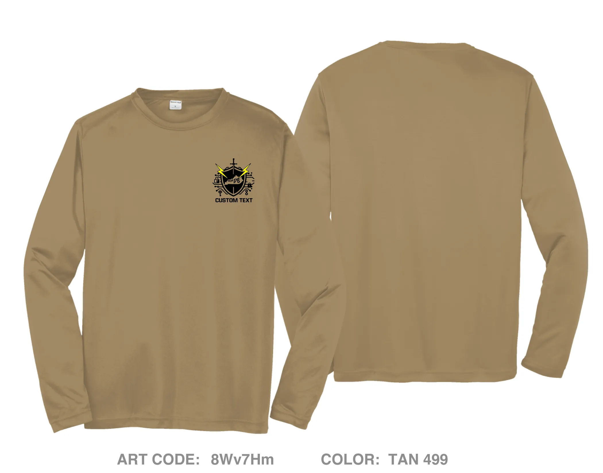 CUSTOM 175th CPT Hi-Tech Performance Unisex LS Tee - 8Wv7Hm