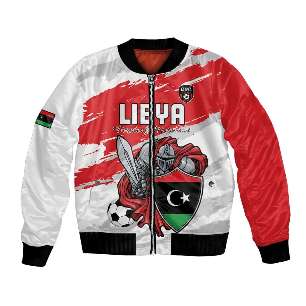 Custom Libya Football Bomber Jacket Forza Fursan Al-Mutawasit LT15