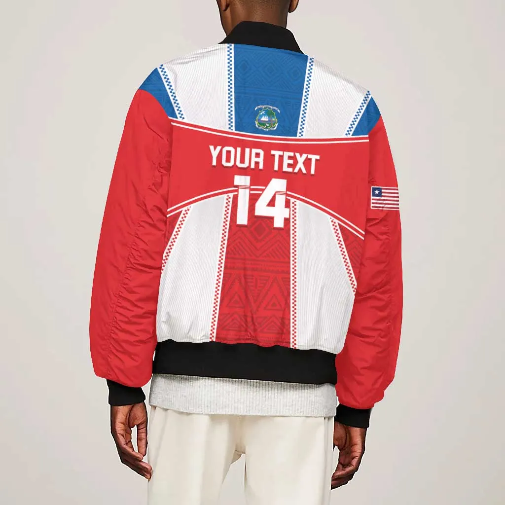 Custom Lone Stars Bomber Jacket Liberia Football - Sporty Style LT14