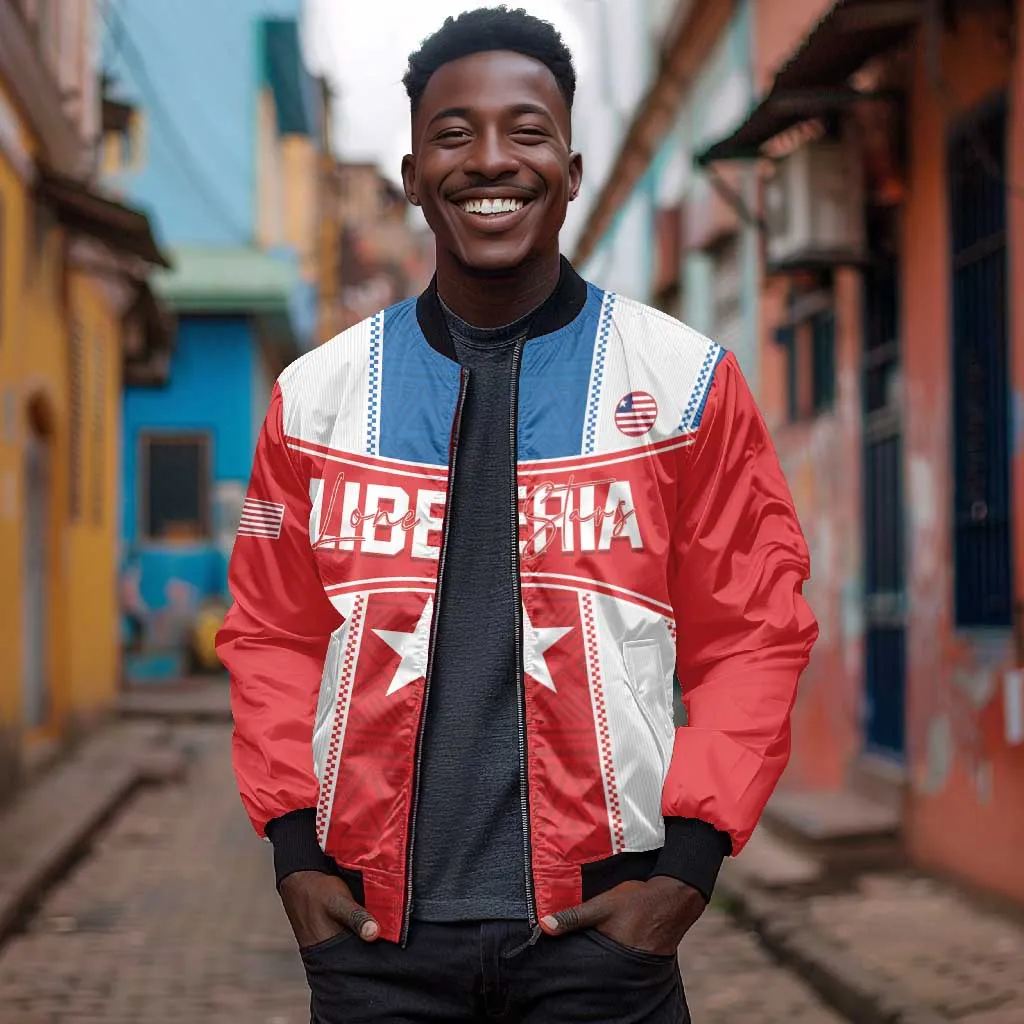 Custom Lone Stars Bomber Jacket Liberia Football - Sporty Style LT14