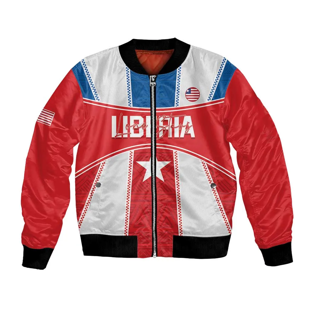 Custom Lone Stars Bomber Jacket Liberia Football - Sporty Style LT14