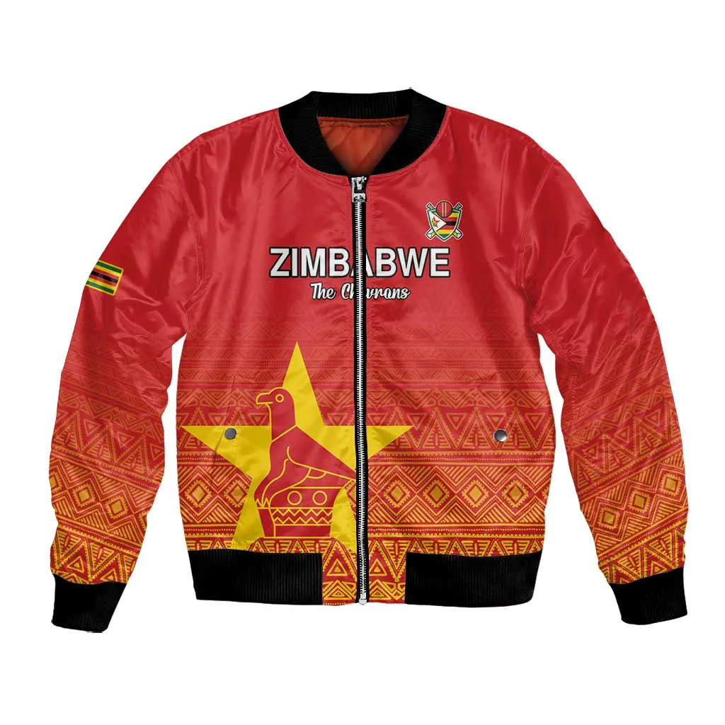 Custom Zimbabwe Cricket Bomber Jacket Go Champions LT15
