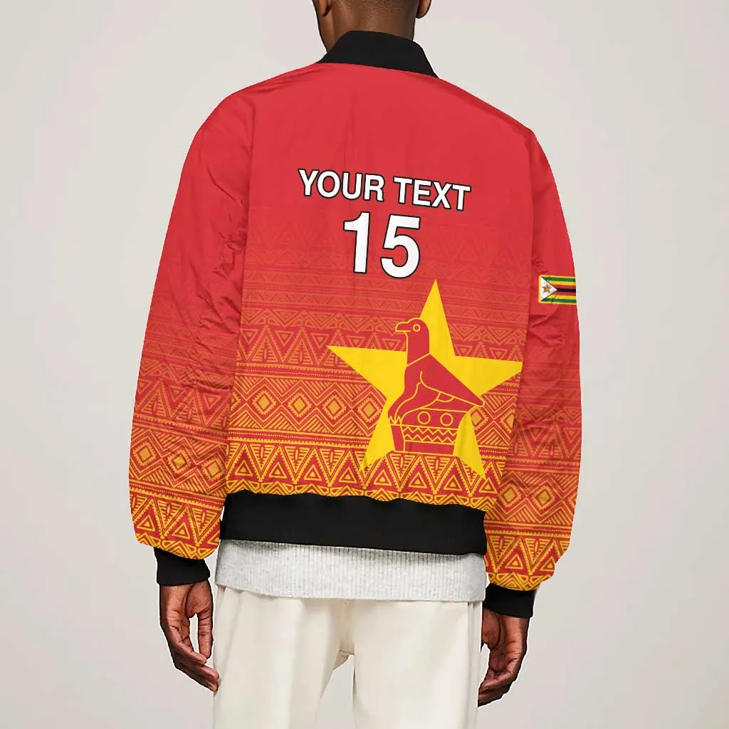 Custom Zimbabwe Cricket Bomber Jacket Go Champions LT15