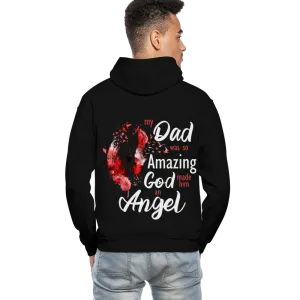 Dad Amazing Angle Red Feather and Birds Gildan Heavy Blend Adult Hoodie