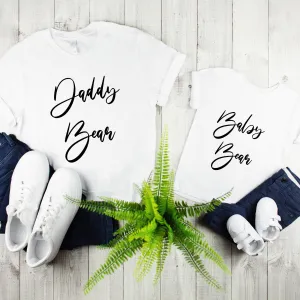 Daddy Bear Mens Tee & Baby Bear Toddler/Infant Tee Father daughter Matching Shirts Father Son Matching Shirts