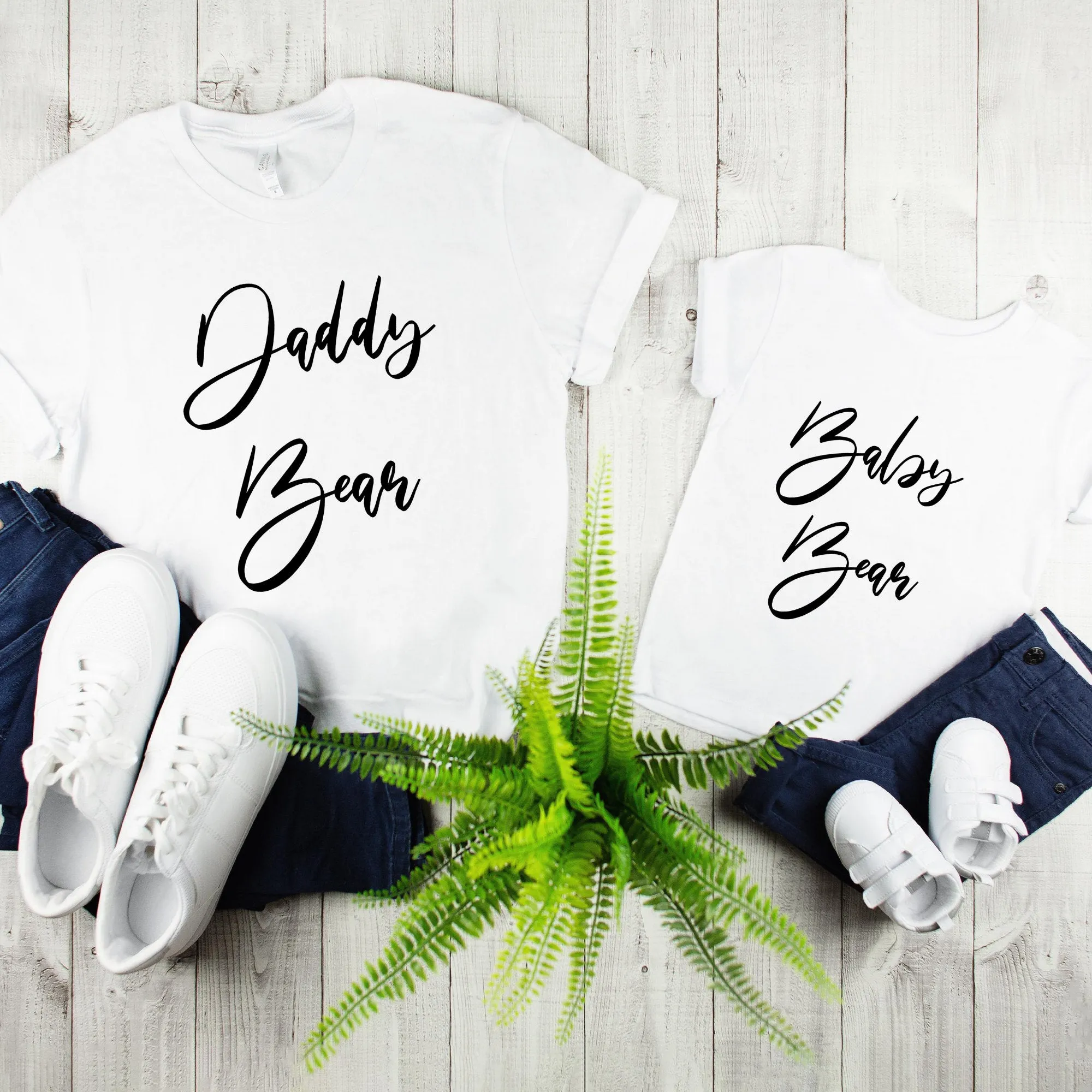 Daddy Bear Mens Tee & Baby Bear Toddler/Infant Tee Father daughter Matching Shirts Father Son Matching Shirts