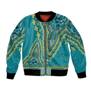 Dashiki Bomber Jacket Luxury Afro - Teal LT7