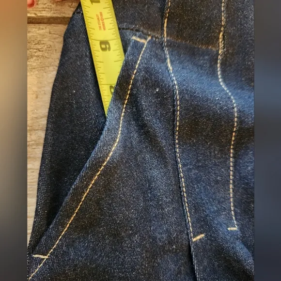 Denim Pleated Maxi Skirt Size 0 Seams Pockets Blue Dark Flare Y2K 2000’s Amici