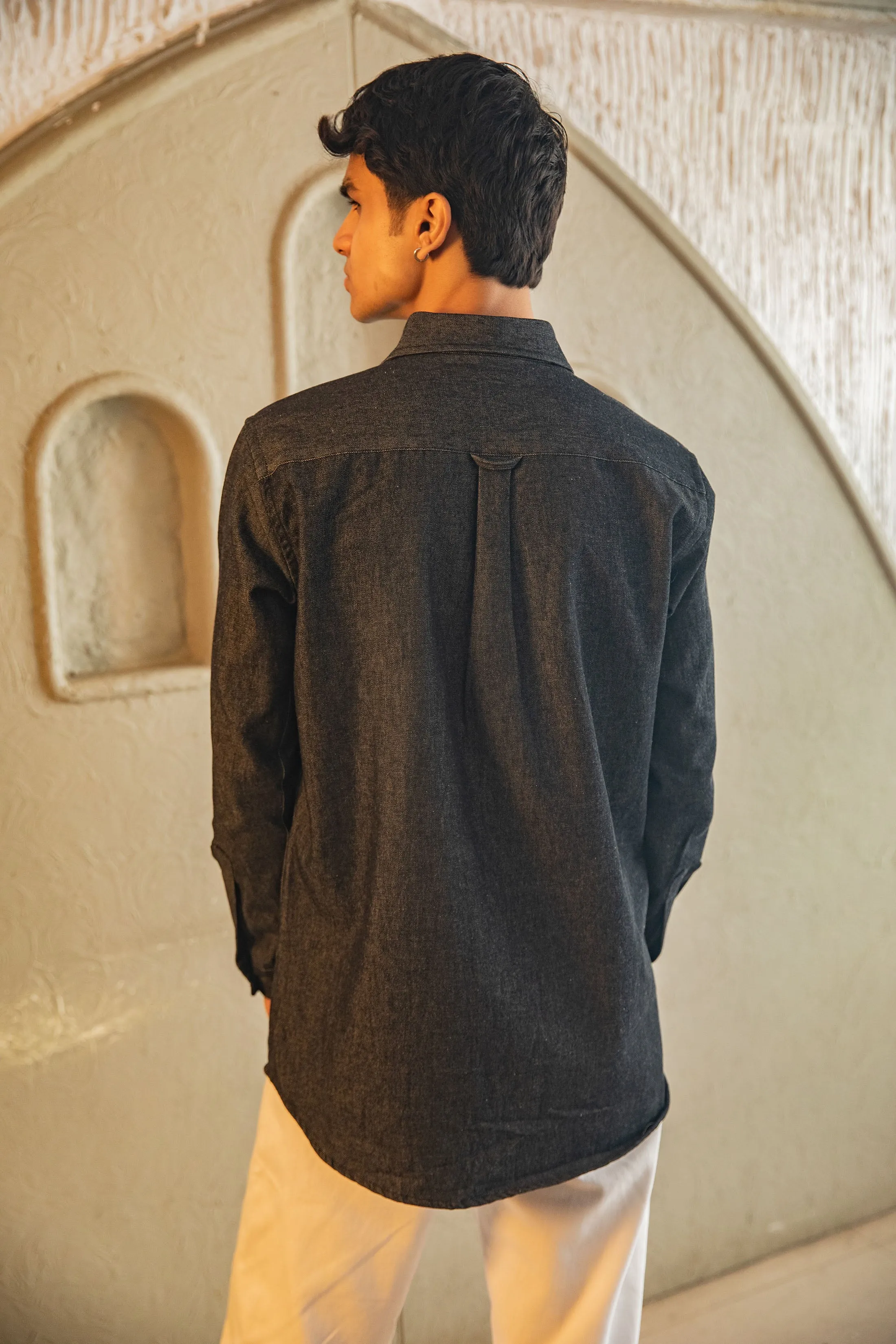 Denim Shirt - Charcoal