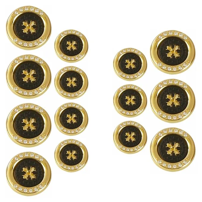 Diamond surrounded cross design buttons