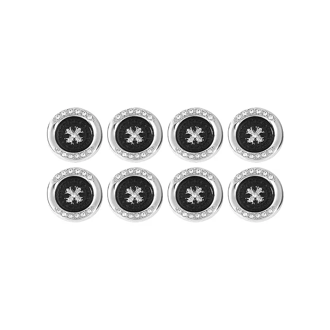 Diamond surrounded cross design buttons
