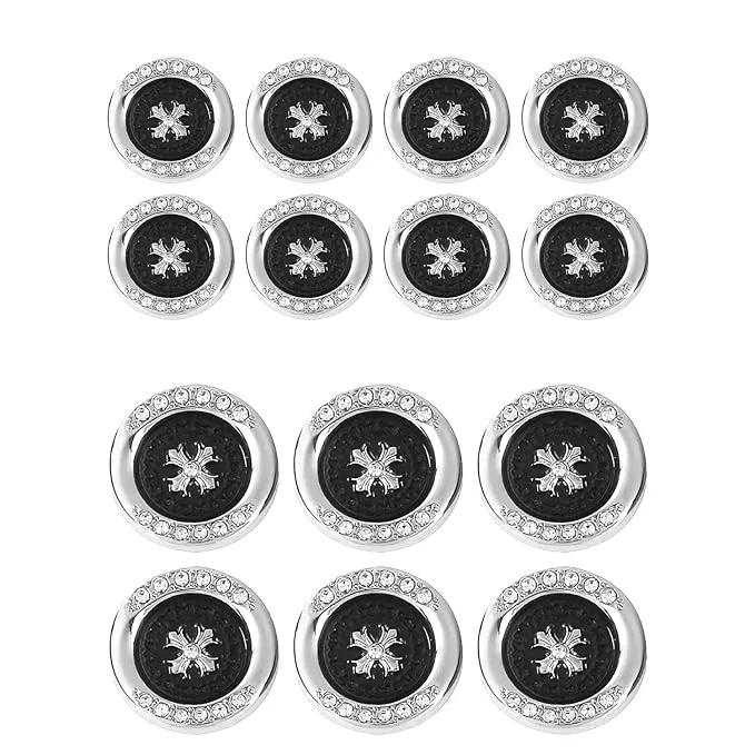 Diamond surrounded cross design buttons