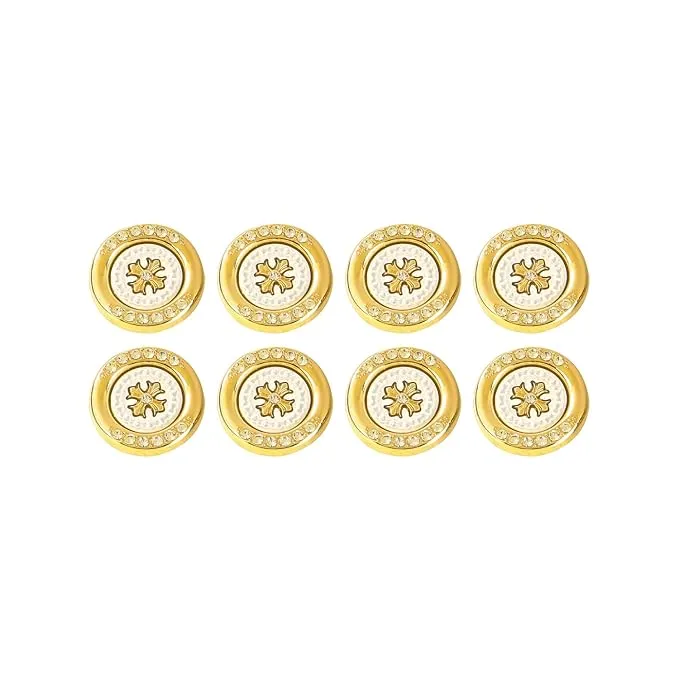 Diamond surrounded cross design buttons
