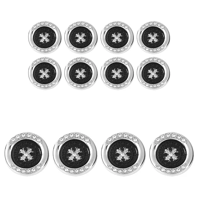 Diamond surrounded cross design buttons
