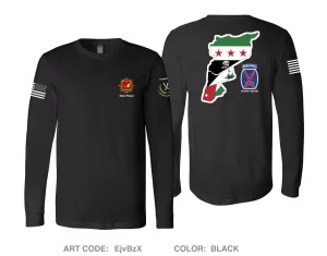 Distro platoon, 1-32 IN BN, 10 MTN DIV Comfort Unisex Cotton LS Tee - EjvBzX