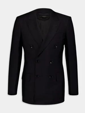 Double-Breasted Mohair-Blend Blazer