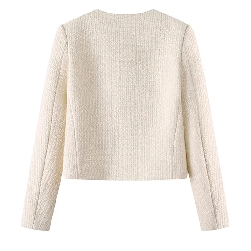 Elegant Buttons Long Sleeve Sweet Coat