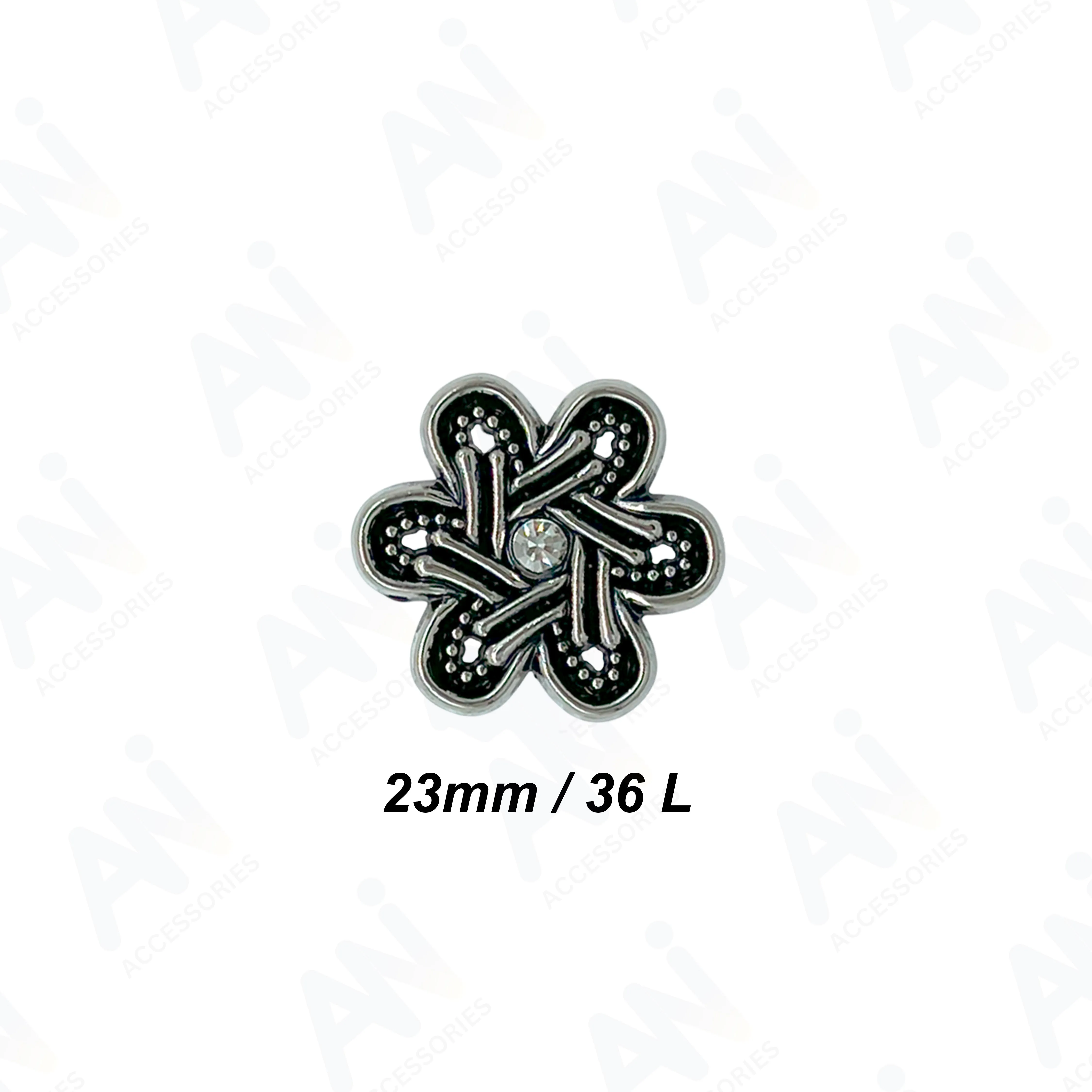 Elegant Ornate Flower Design Buttons for Apparel