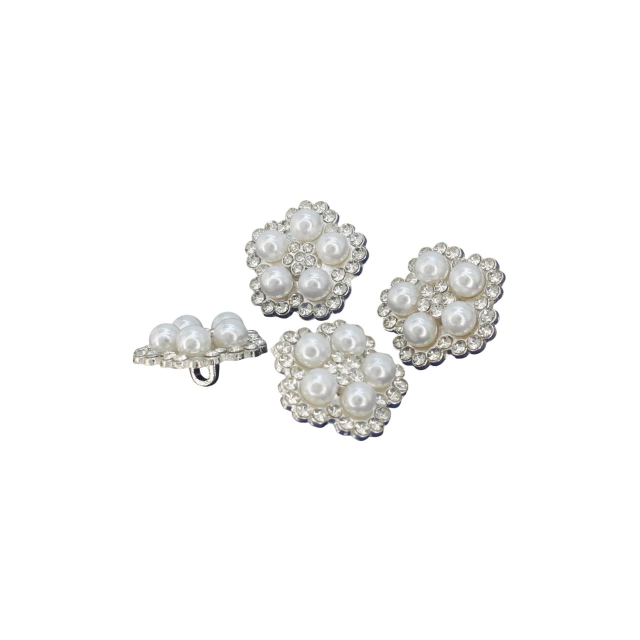 Elegant Pearl Style Metal Buttons