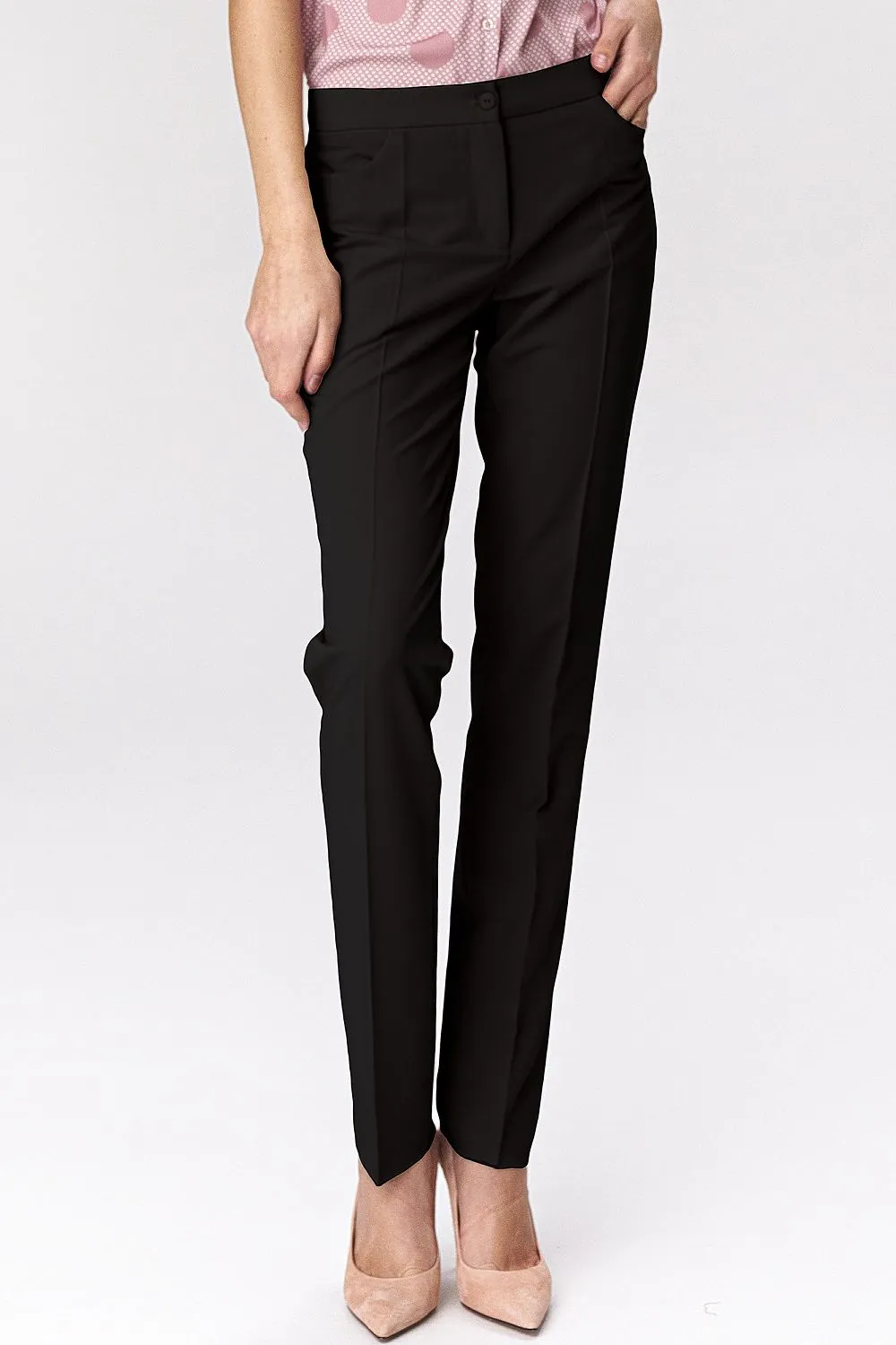 Elegant Tailored High-Rise Trousers