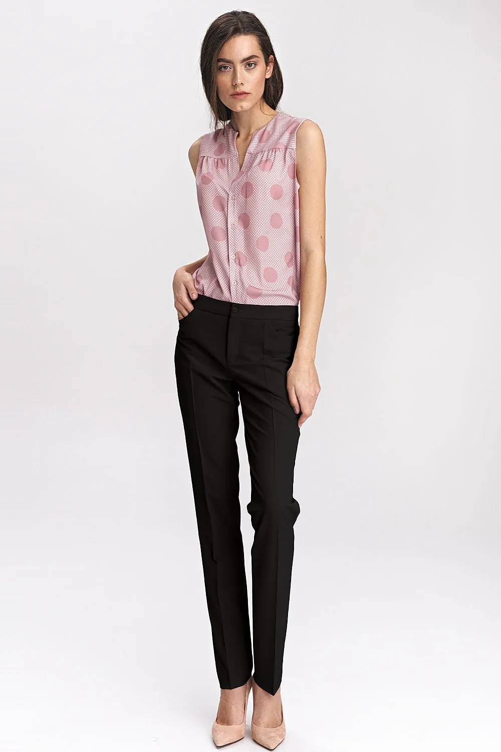 Elegant Tailored High-Rise Trousers