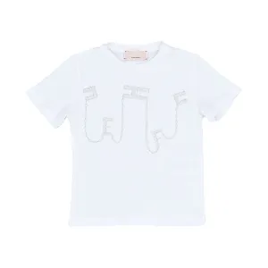Elisabetta Franchi Kids Girl's Light Cream T-Shirt